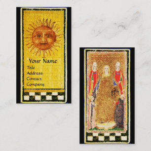 CARTE DE VISITE TAROTS DE RENAISSANCE ANTIQUE/ SOLEIL ET EMPRESS