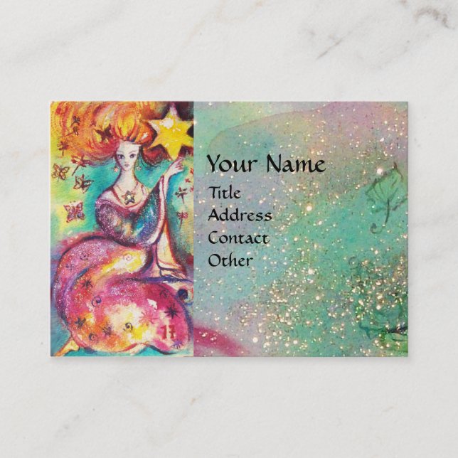 CARTE DE VISITE TAROTS DES OMBRES PERDUES / L'ÉTOILE (Devant)