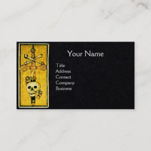 Carte De Visite TAROTS GOTHIQUES ANCIENS, ACE D'ÉPRES Papier noir