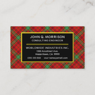 Carte De Visite Tartan écossais Clan Morrison Plaid