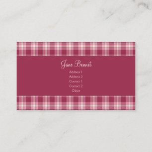 Carte De Visite Tartan rose
