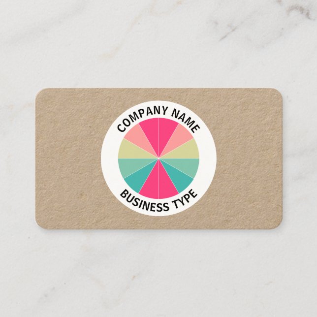 Carte De Visite Tarte Abstraite 01 - kraft (Devant)