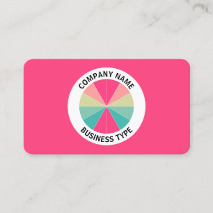 Carte De Visite Tarte Abstraite 01 - Rouge #FF407F