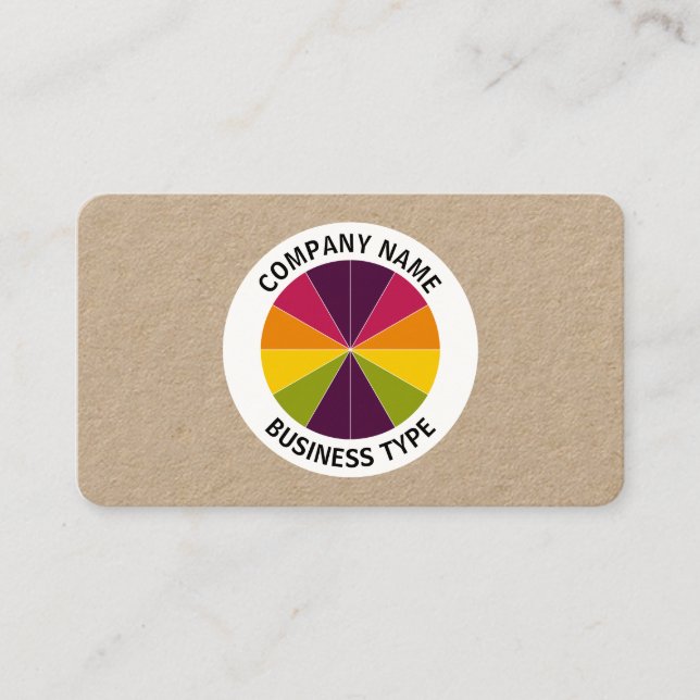 Carte De Visite Tarte Abstraite 02 - kraft (Devant)