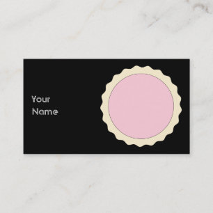 Carte De Visite Tarte de confiture. Pâlissez - le rose.