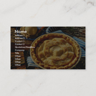 Carte De Visite Tarte délicieux de pêche, glace à la vanille