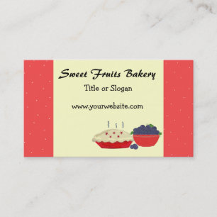 Carte De Visite Tartes et Fruits