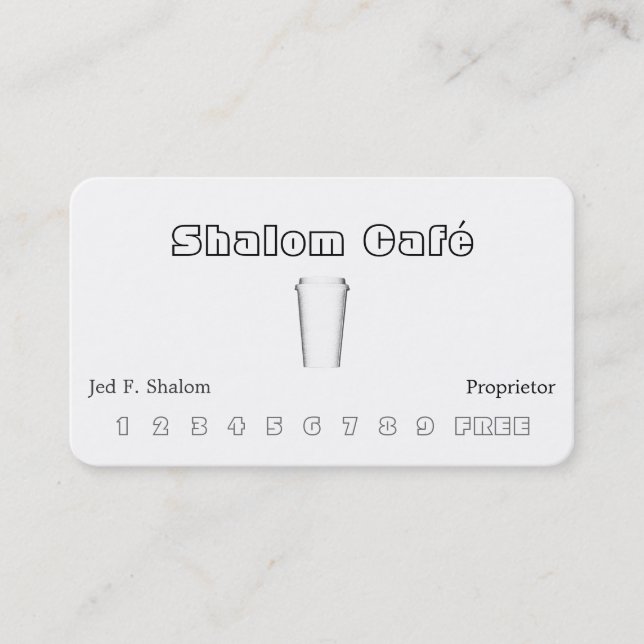 Carte De Visite Tasse de café (Devant)