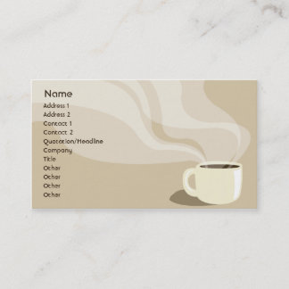 Carte De Visite Tasse de café Brown - affaires