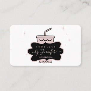 Carte De Visite Tasse tumbler rose fait maison
