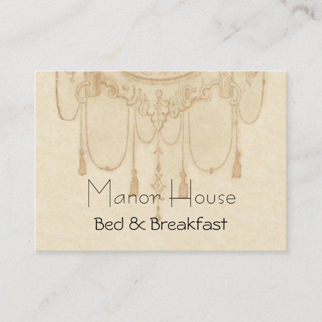 Carte De Visite Tassels victoriens en beige (Devant)