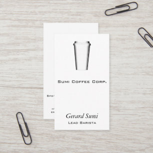 Carte De Visite Tasses à aller