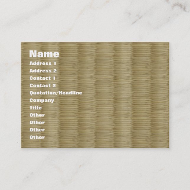 Carte De Visite Tatami Mat 畳 2 (Devant)