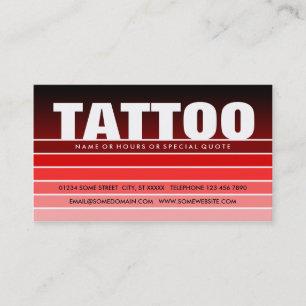 Carte De Visite TATOO à écaille rouge