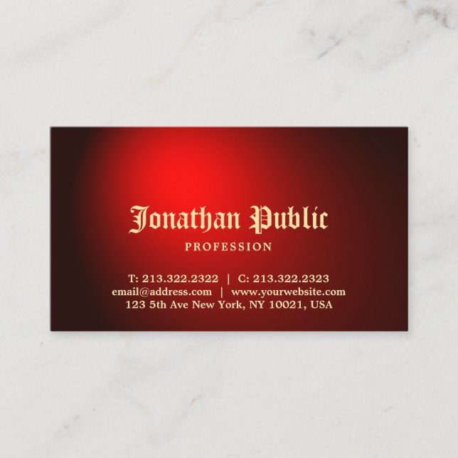 Carte De Visite Tatouage Art Artiste Tatouage Stylish Rouge Plaque (Devant)