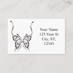 Carte De Visite Tatouage papillon stylisé Thunder_Cove