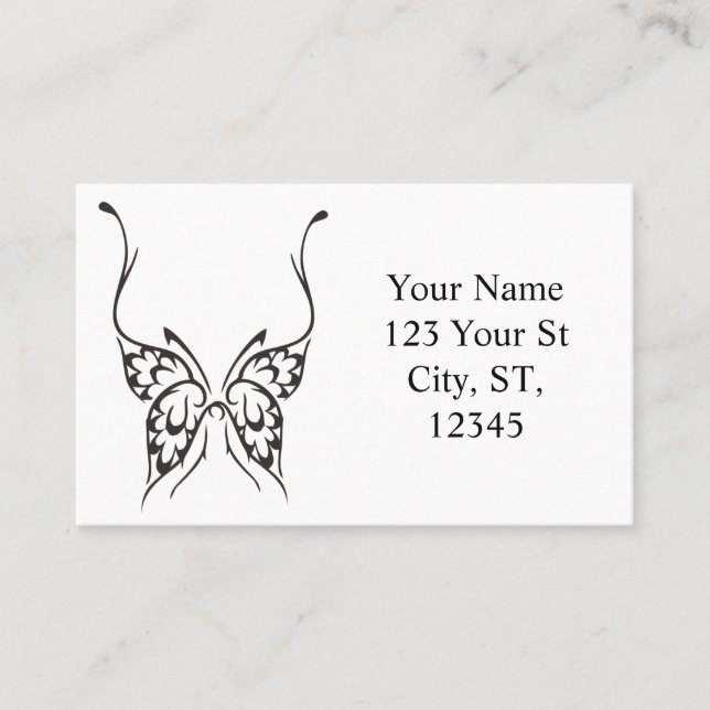 Carte De Visite Tatouage papillon stylisé Thunder_Cove  (Devant)