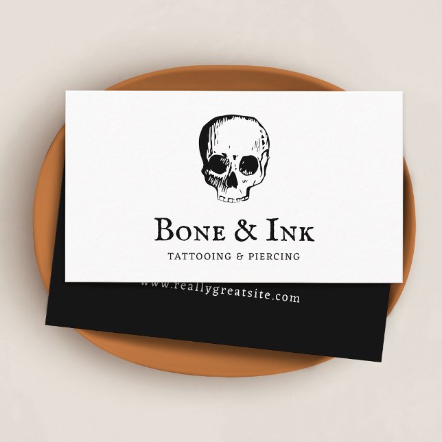 Carte De Visite Tattoo Artiste Crâne (Créateur téléchargé)