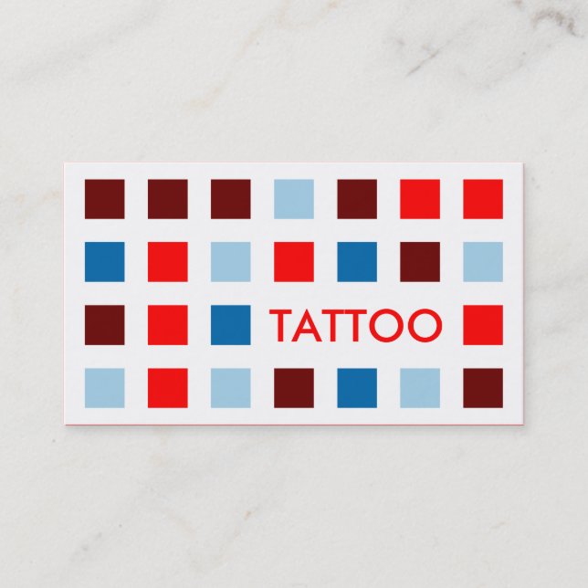 Carte De Visite TATTOO (carrés mod) (Devant)