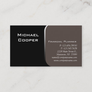 Carte De Visite Taupe professionnel de planificateur financier de