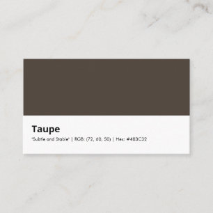 Carte De Visite Taupe   "Subtil et stable"