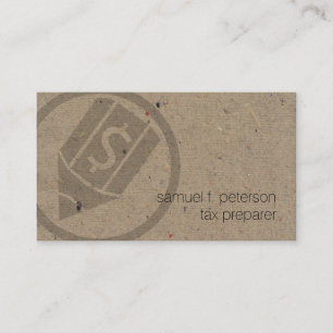 Carte De Visite Taxe Préparer Gras Icône Texte de papier naturel