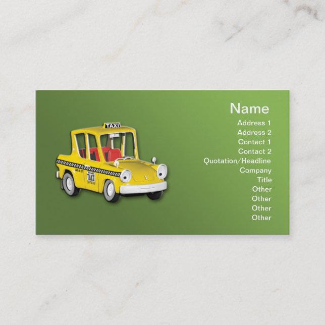 Carte De Visite Taxi (Devant)