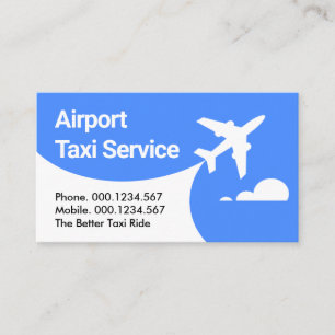 Carte De Visite Taxi Aérien Aéroport Ciel Bleu