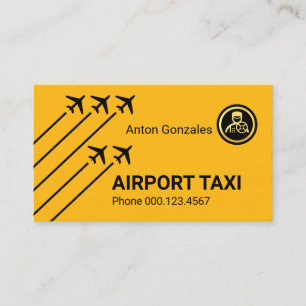 Carte De Visite Taxi aéroport Avions Piste Décollage