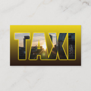 Carte De Visite Taxi chauffeur chauffeur chauffeur taxi jaune vill
