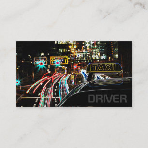 Carte De Visite Taxi chauffeur chauffeur chauffeur ville lumières 