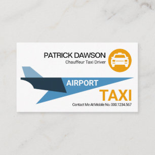 Carte De Visite Taxi de l'aéroport Creative Blue Sky Jet