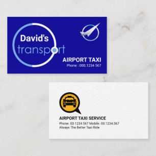Carte De Visite Taxi de l'aéroport international Blue Orbit