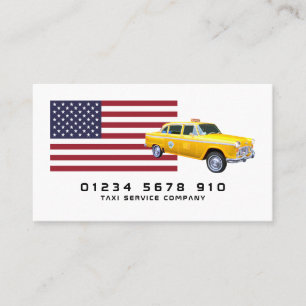 Carte De Visite Taxi de taxi américain, tarif