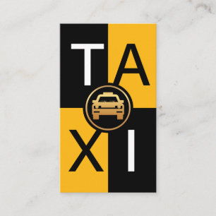 Carte De Visite Taxi Jaune Noir Case à cocher Conduire