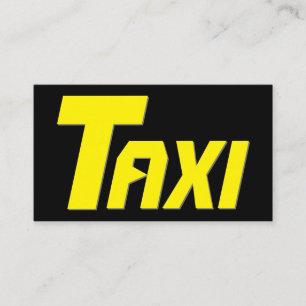 Carte De Visite TAXI jaune pour chauffeur de taxi professionnel