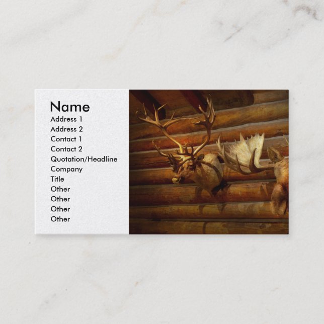 Carte De Visite Taxidermy - Le pavillon de chasse (Devant)