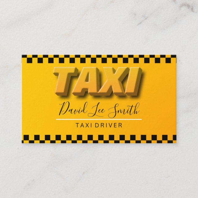 Carte De Visite Taxista / Servicio Cab (Devant)