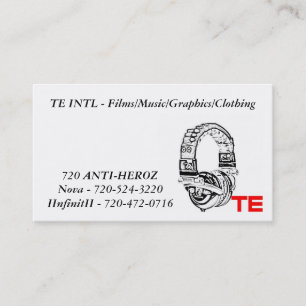 Carte De Visite te, INTERNATIONAL de TE -