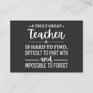 Carte De Visite Teacher