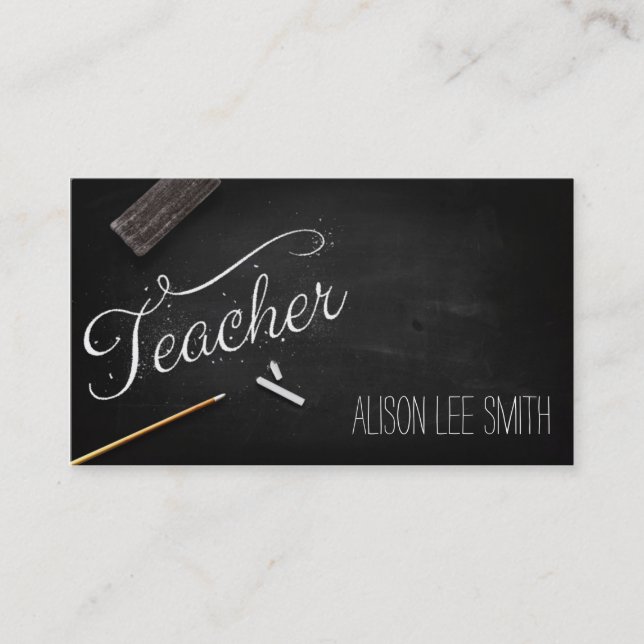 Carte De Visite Teacher chalkboard (Devant)