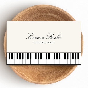 Carte De Visite Teacher de musique Elegant Piano Keys