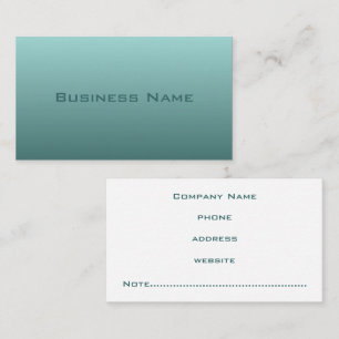 Carte de visite Teal poussiéreuse