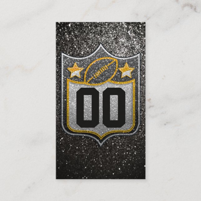 Carte De Visite Team USA Sports Black and Gold Pittsburgh Football (Devant)