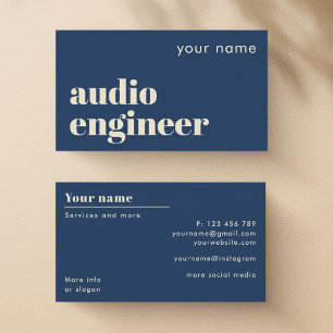 Carte de visite technicien audio Ingénieur du son