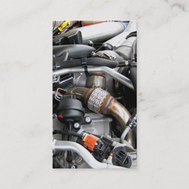 Carte De Visite Technicien automatique 2 de mécanicien de pièces (Devant)