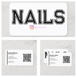 Carte De Visite Technicien de clou blanc moderne Modèles