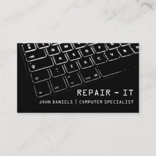 Carte De Visite Technicien de réparation d'ordinateurs portables 