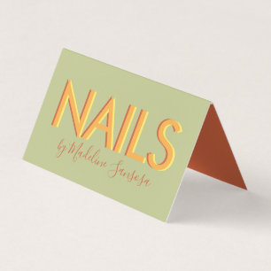 Carte De Visite Technicien d'ongles Orange Triple Letting Business