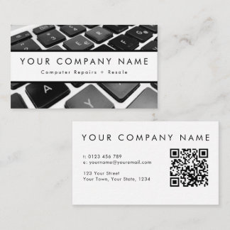 Carte De Visite Technicien en réparation d'ordinateur portable pou